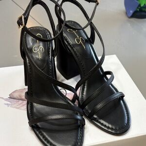 Jessica Simpson Black Strappy Heels